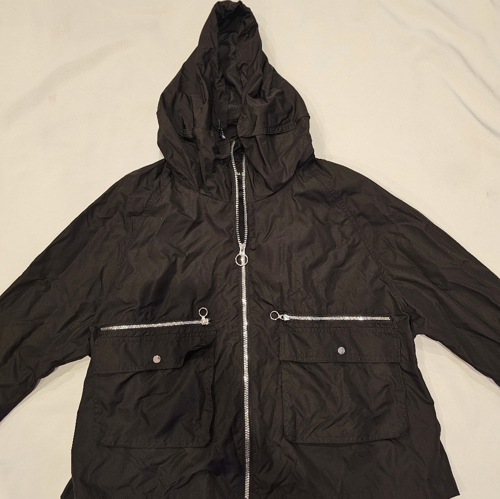 Zara black windbreaker